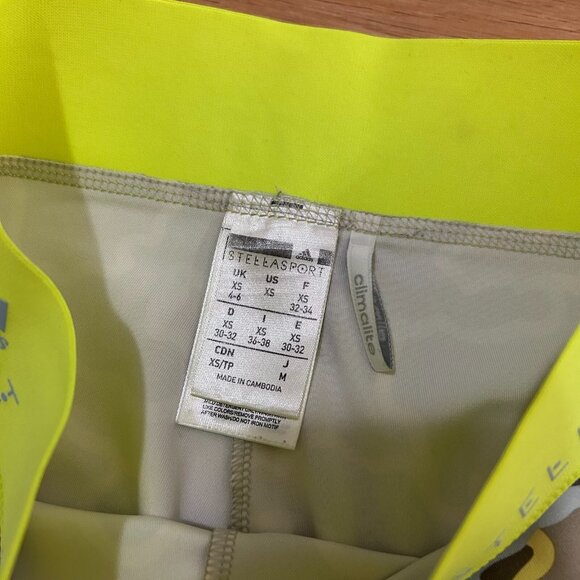 💚 Stella McCartney x Adidas Stella Sport Leggings XS Logo Workout Camo RARE - Picture 3 of 5